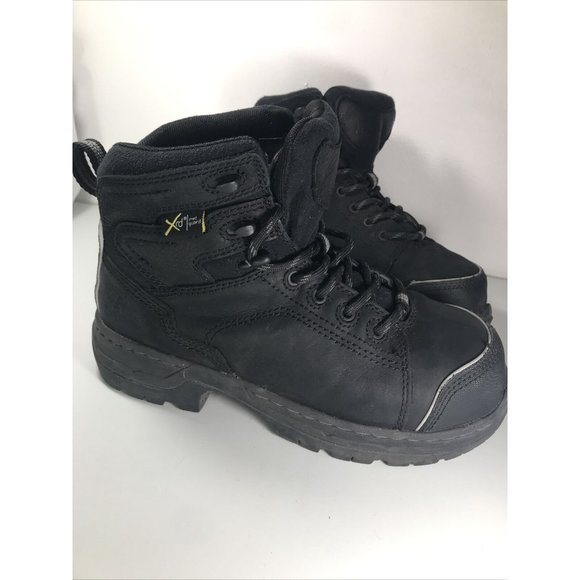 Men's Black FOOTRESTS XT METATARSAL GUARD NANO TOE 6" WORK BOOT US 5 M Shoes - Picture 2 of 12